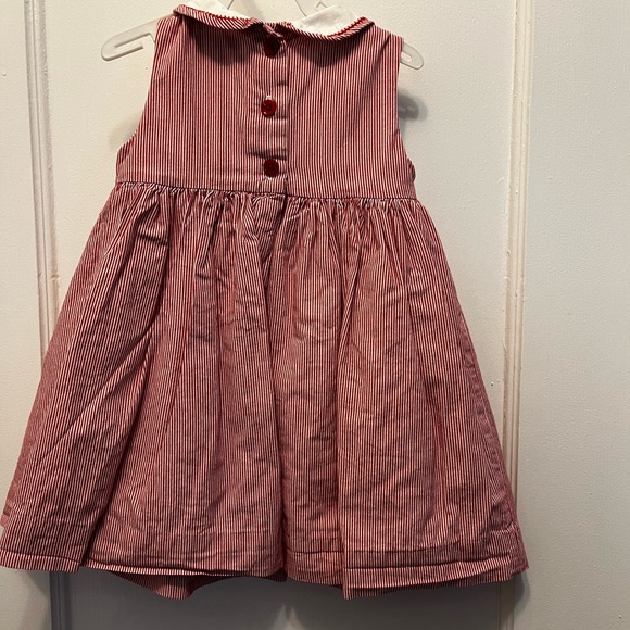 Cherry smocked boutique dress & bloomers - Picture 3 of 6